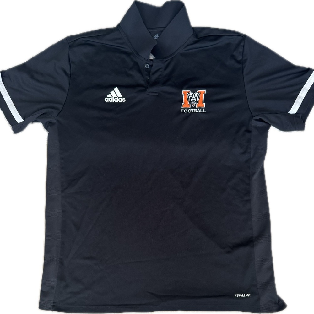 Adidas Mercer University Football Black Polo Shirt - Size Large